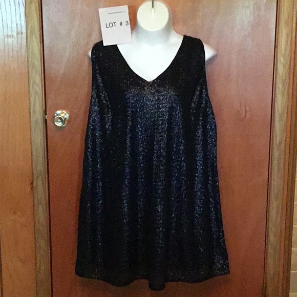 ellos Dresses & Skirts - Ladies sequined black sleeveless dress in size 28